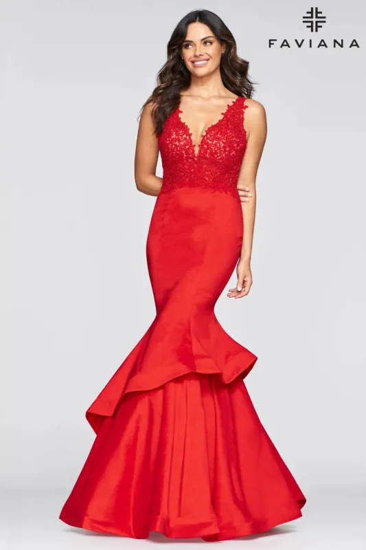 Faviana Long Mermaid Evening Dress S10242 sold by Terry costa