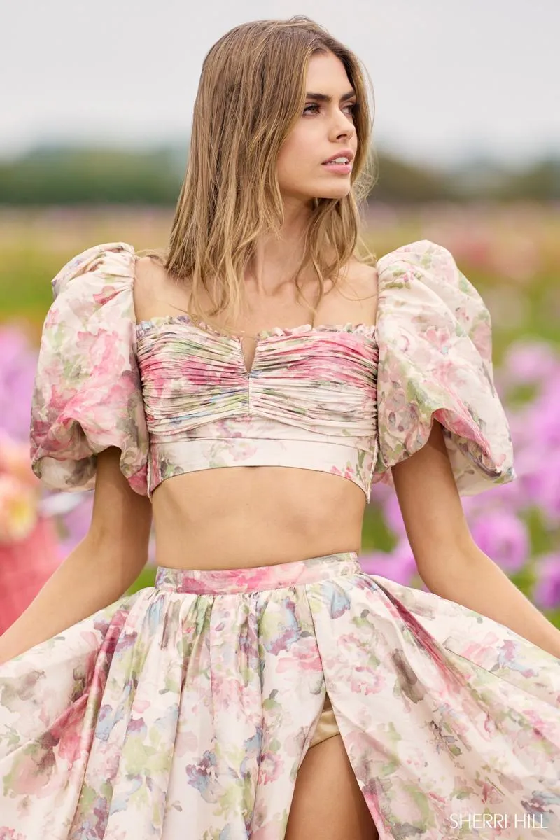 Sherri Hill Taffeta Two Piece Prom Dress 56248 sold by Terry costa product image thumbnail 3