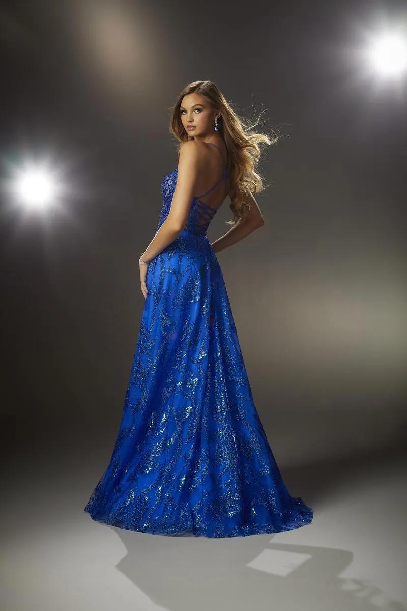 Morilee Sequin Illusion Prom Dress 48007 sold by Terry costa product image thumbnail 2