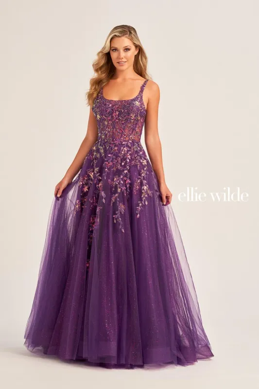 Ellie Wilde Tulle Lace Ball Gown EW35242 made by Mon Cheri