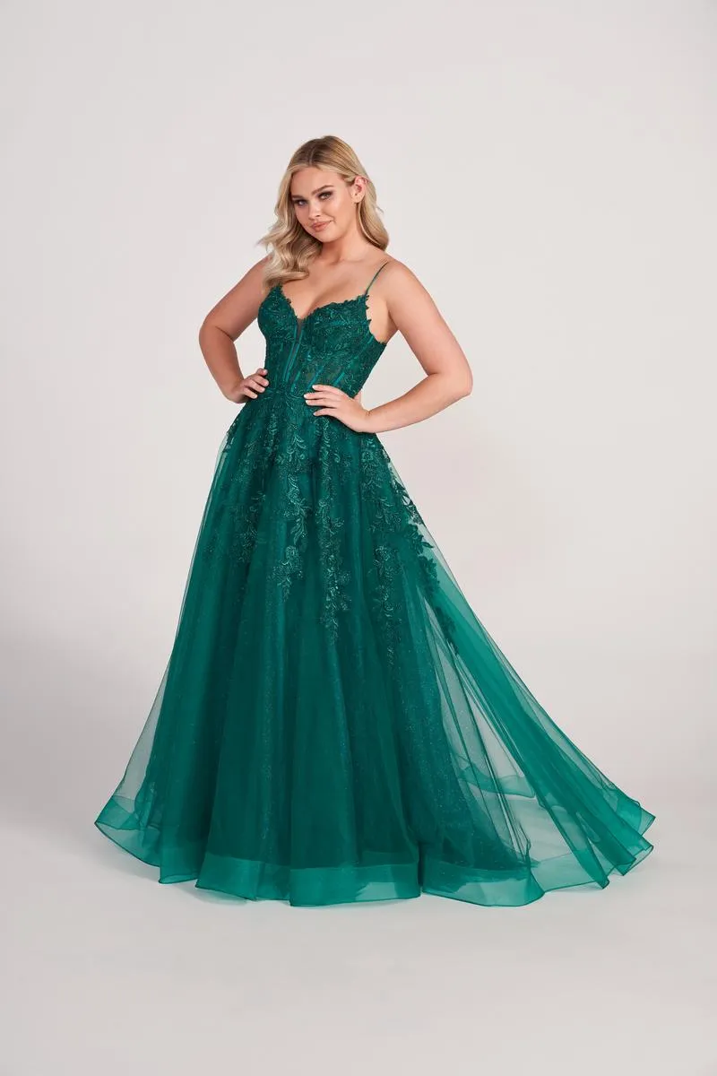 Ellie Wilde Corset Bodice Ball Gown Prom Dress EW34036 - B sold by Terry costa product image thumbnail 5