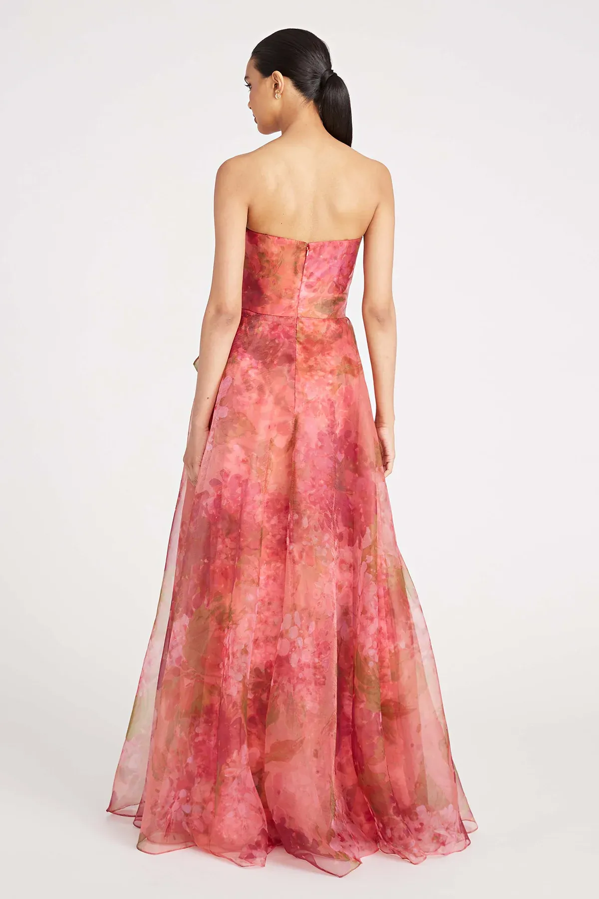 Theia Strapless A-line Floral Evening Gown 8818871 sold by Terry costa product image thumbnail 2