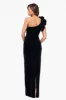 Xscape Evenings "Connie" One Shoulder Velvet Evening Gown 6547X sold by Terry costa
