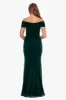 Xscape Evenings Velvet Off the Shoulder "Anita" Gown 6407X sold by Terry costa