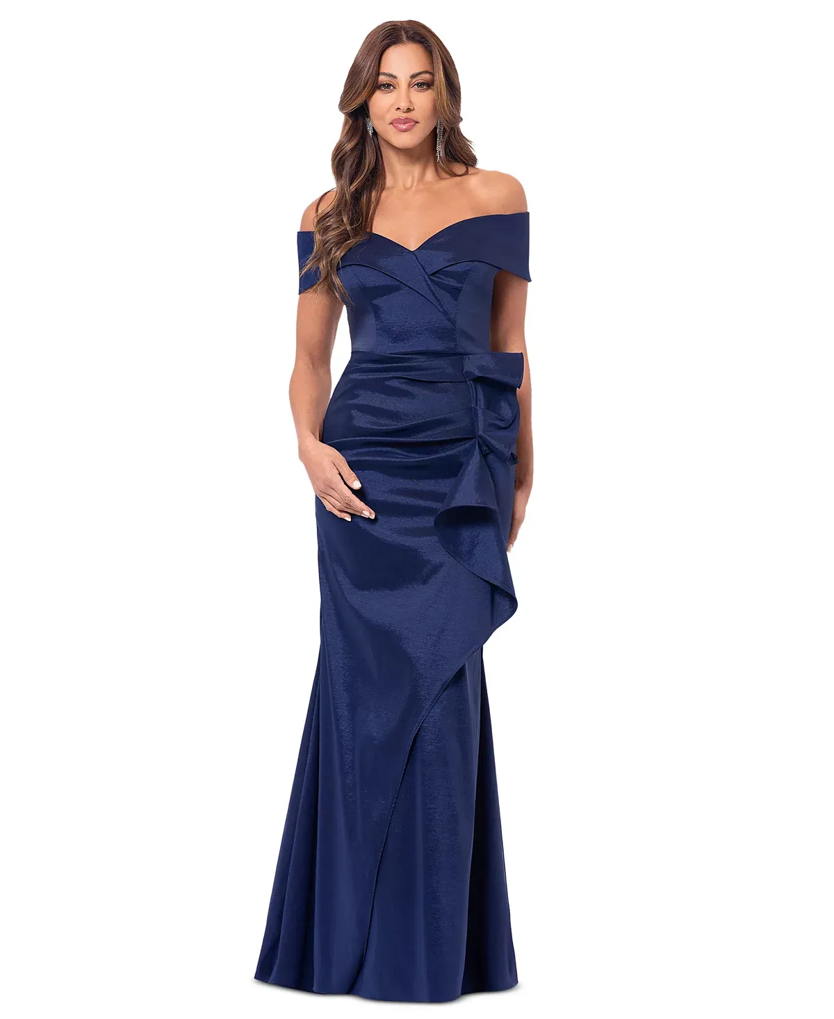 Xscape Evenings Off the Shoulder Taffeta Evening Gown 6416X sold by Terry costa product image thumbnail 5