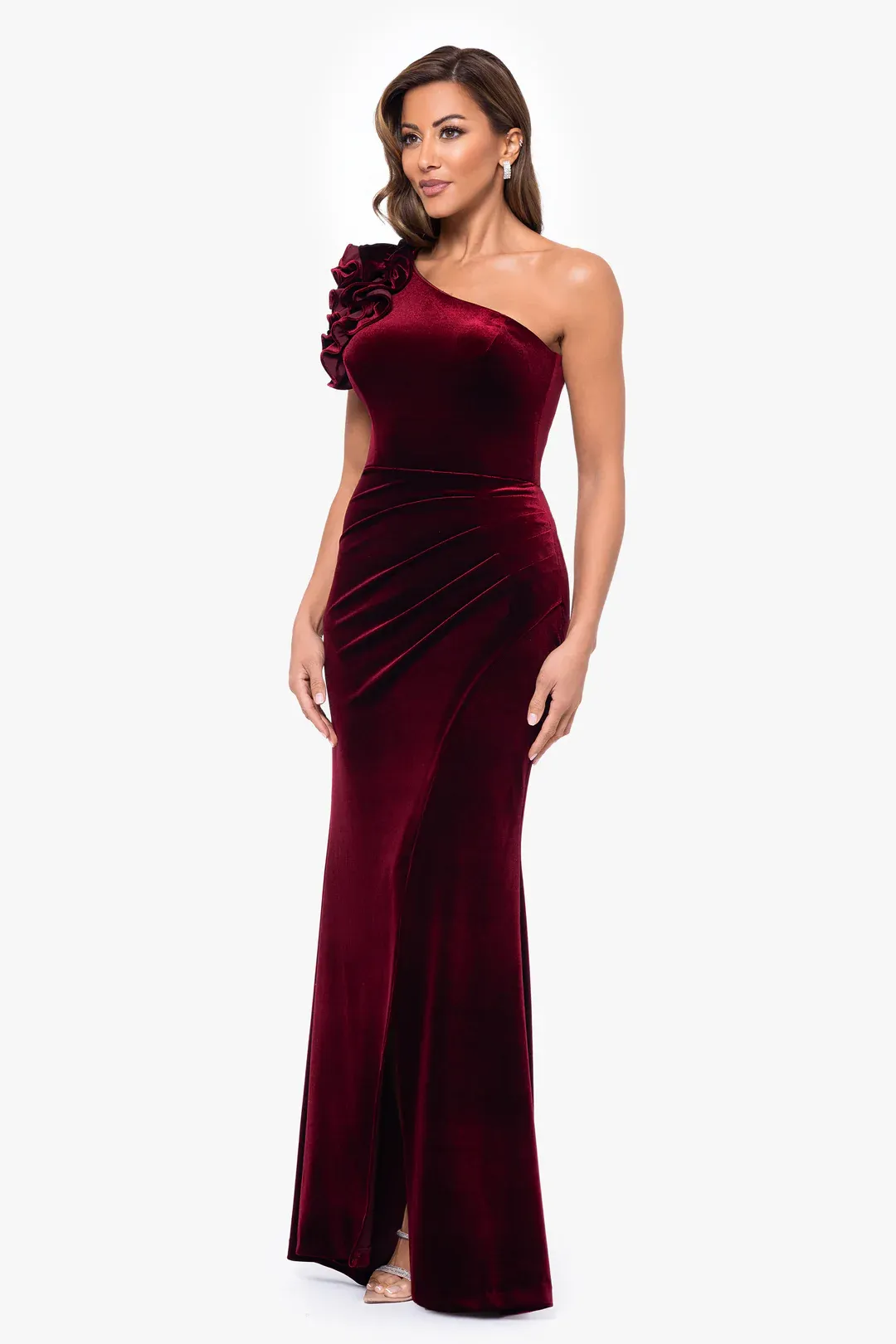 Xscape Evenings "Kristin" Velvet Evenings Gown 6460X sold by Terry costa product image thumbnail 3