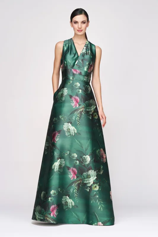 Kay Unger N-Neck Floral "Rosalind" Evening Dress 55112449 sold by Terry costa