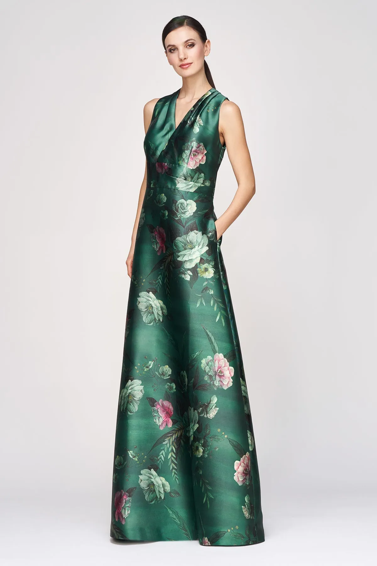 Kay Unger N-Neck Floral "Rosalind" Evening Dress 55112449 sold by Terry costa product image thumbnail 4