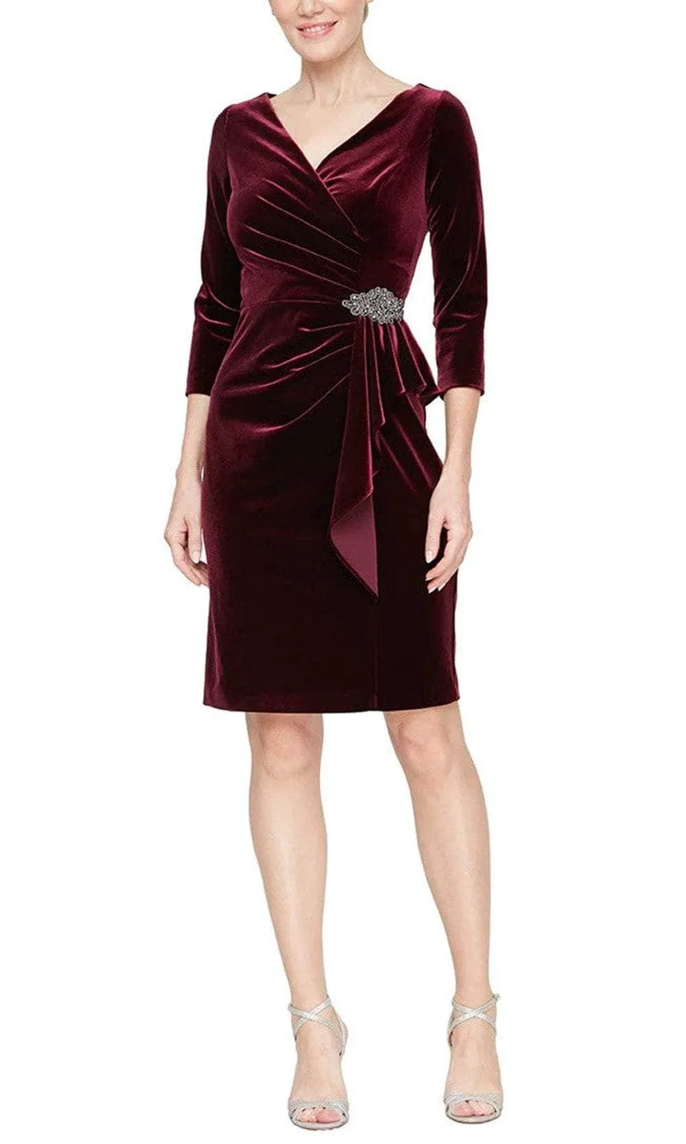 Alex Evenings Short Velvet Sheath Dress 8191938 sold by Terry costa