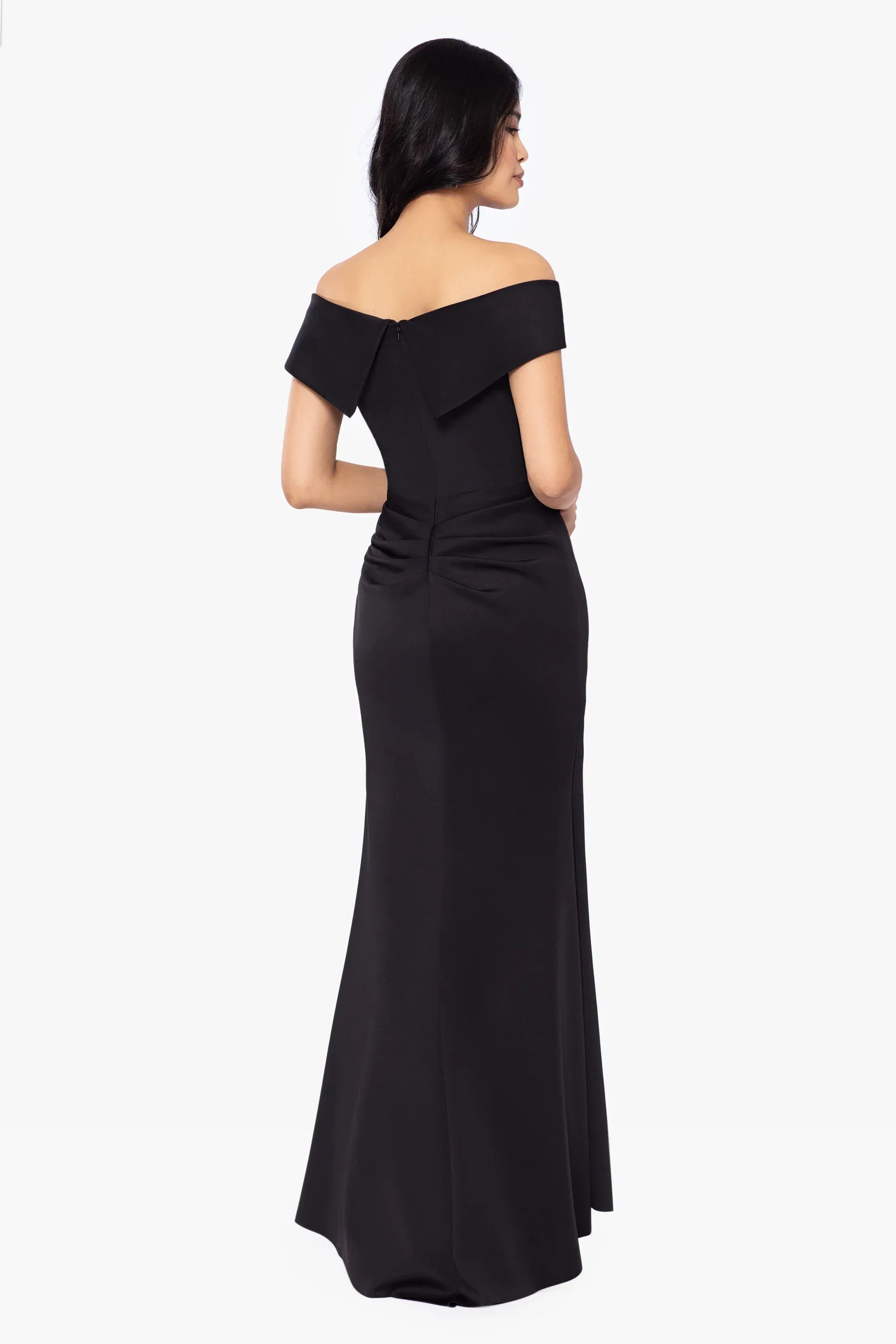 Xscape Evenings "Patti" Off the Shoulder Scuba Crepe Dress 4793X sold by Terry costa product image thumbnail 2