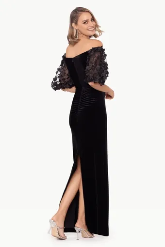 Xscape Evenings Off the Shoulder Velvet Evening Dress 4589X sold by Terry costa product image thumbnail 2