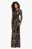 Betsy and Adam Long Sleeve Sequin "Nara" Dress A26776 sold by Terry costa
