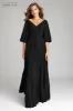 Teri Jon Pleated Chiffon Puff Sleeve Evening Dress 209098 sold by Terry costa