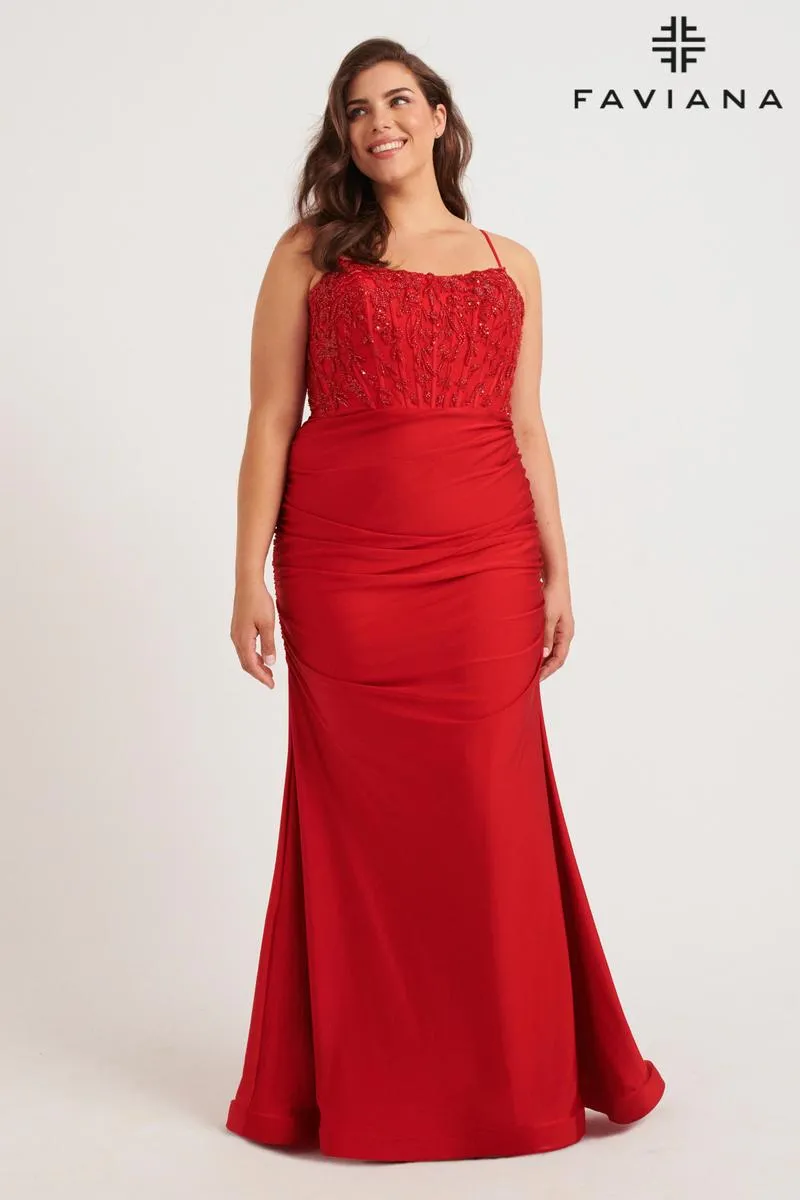 Faviana Plus Sizes Dress 9569 sold by Terry costa product image thumbnail 5