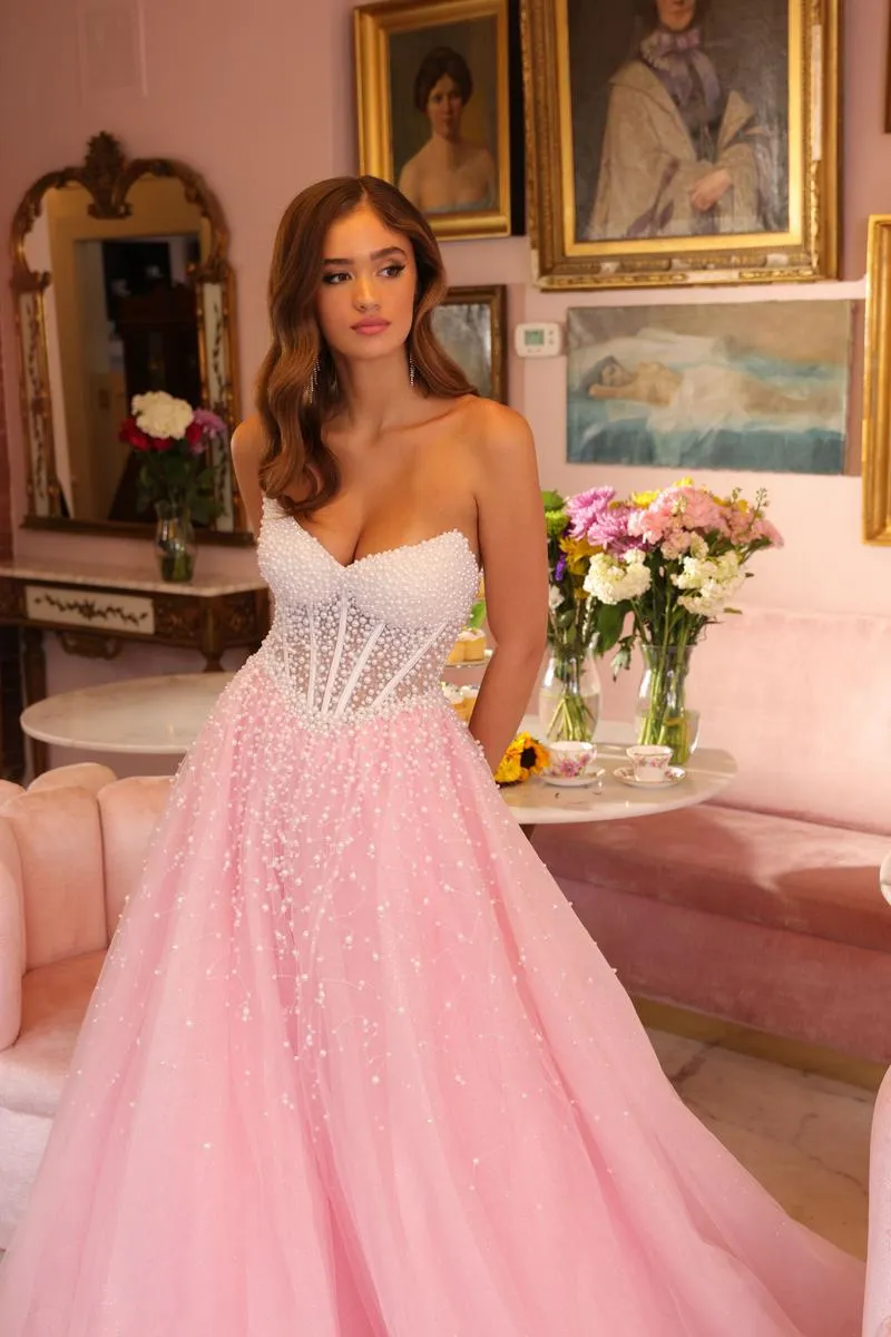 Ava Presley Beaded Corset Long Prom Dress 29226 sold by Terry costa product image thumbnail 4