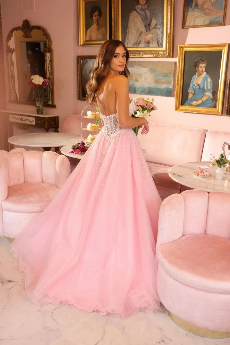 Ava Presley Beaded Corset Long Prom Dress 29226 sold by Terry costa product image thumbnail 5