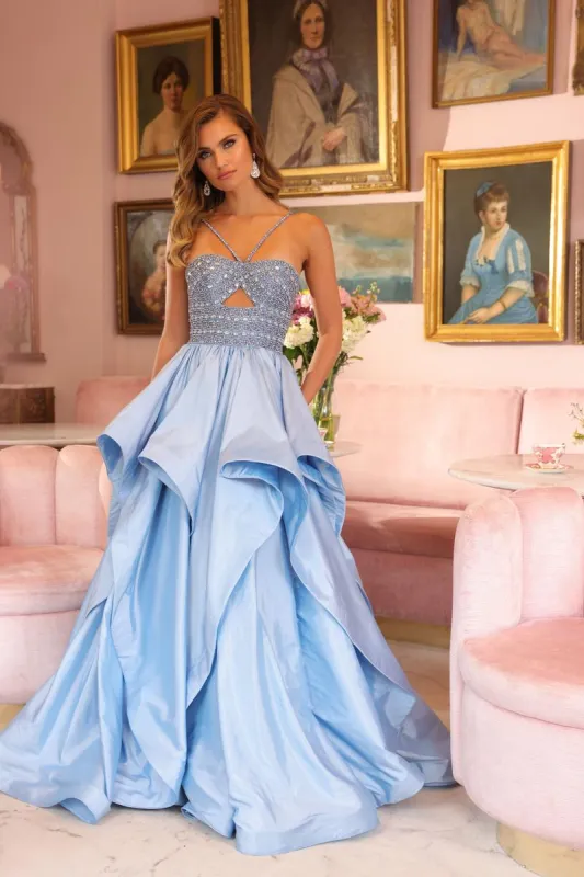Ava Presley A-Line Ruffle Prom Dress 40054 sold by Terry costa