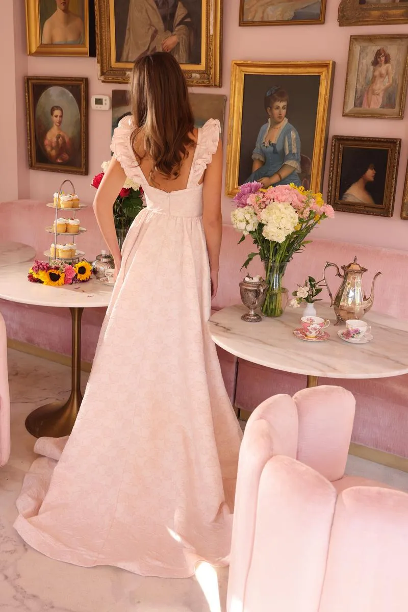 Ava Presley Ruffle Shoulder Prom Dress 40095 sold by Terry costa product image thumbnail 2