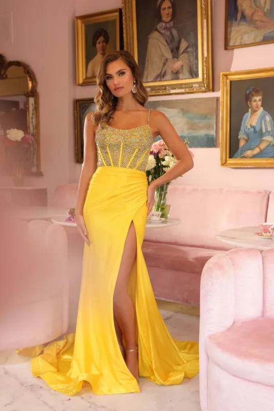 Ava Presley Illusion Corset Prom Dress 40115 sold by Terry costa