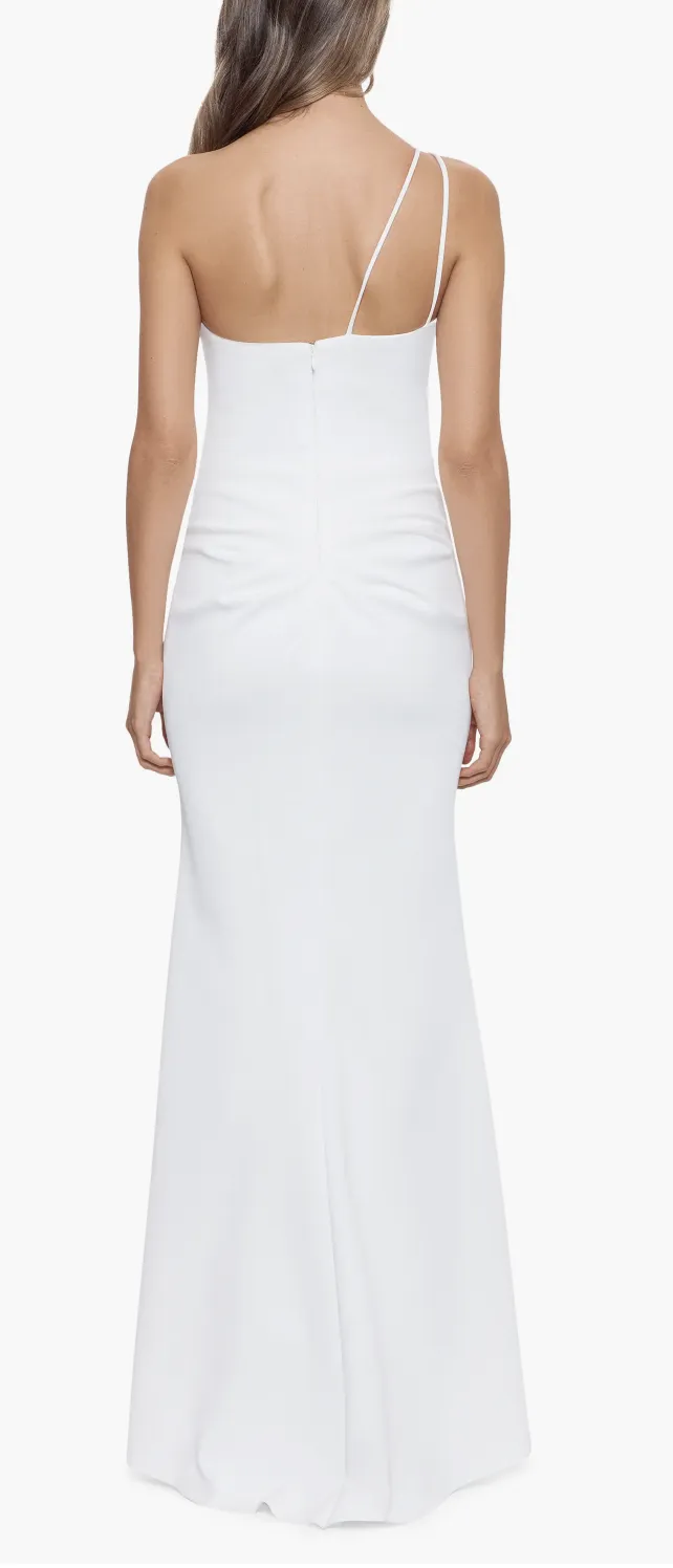 Xscape Evenings One-Shoulder Ruffled Long Fit & Flare Dress 4795X sold by Terry costa product image thumbnail 2