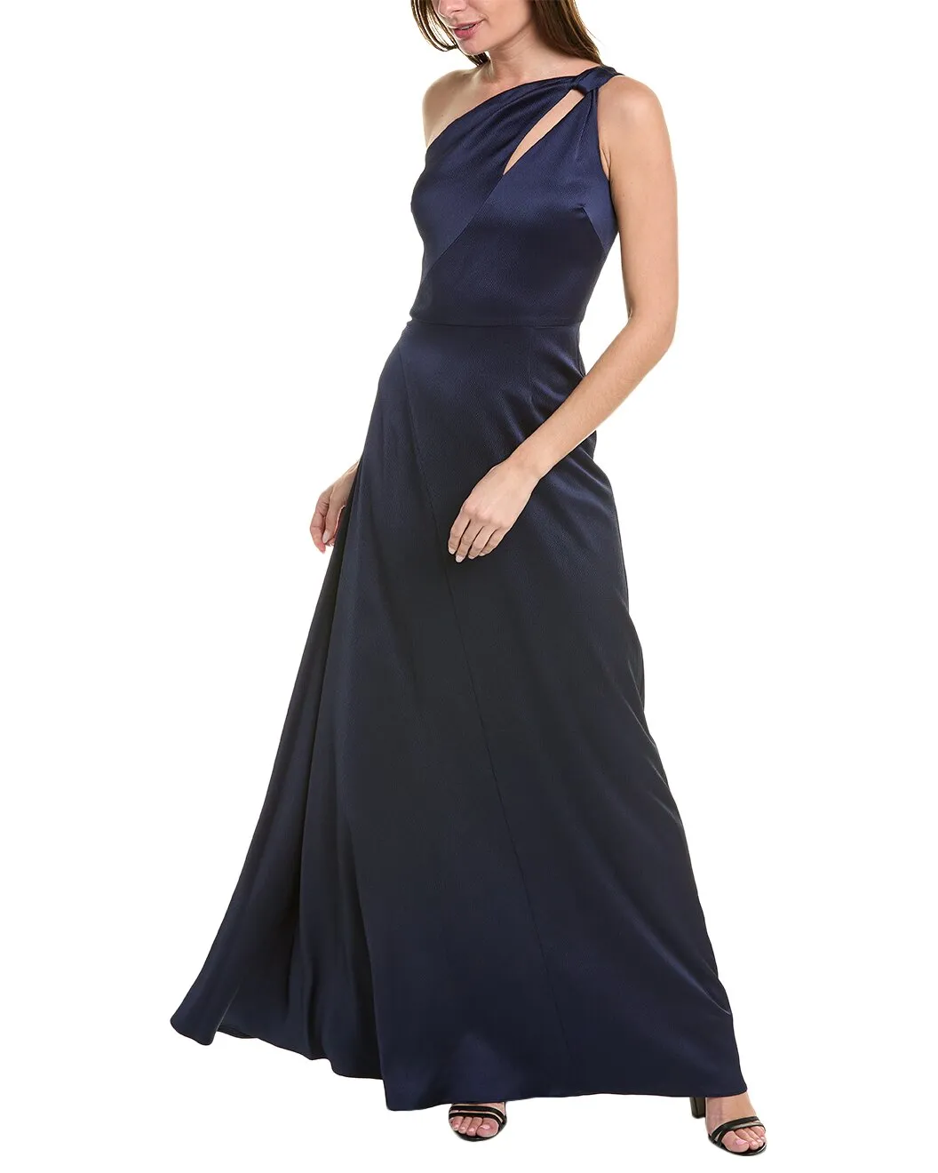 Teri Jon Hammered Satin Evening Gown 239012 sold by Terry costa