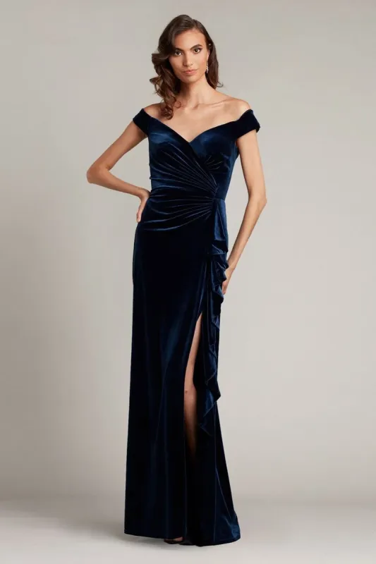 Tadashi Shoji Velvet Off the Shoulder Evening Dress BAL19272L made by Tadashi Shoji