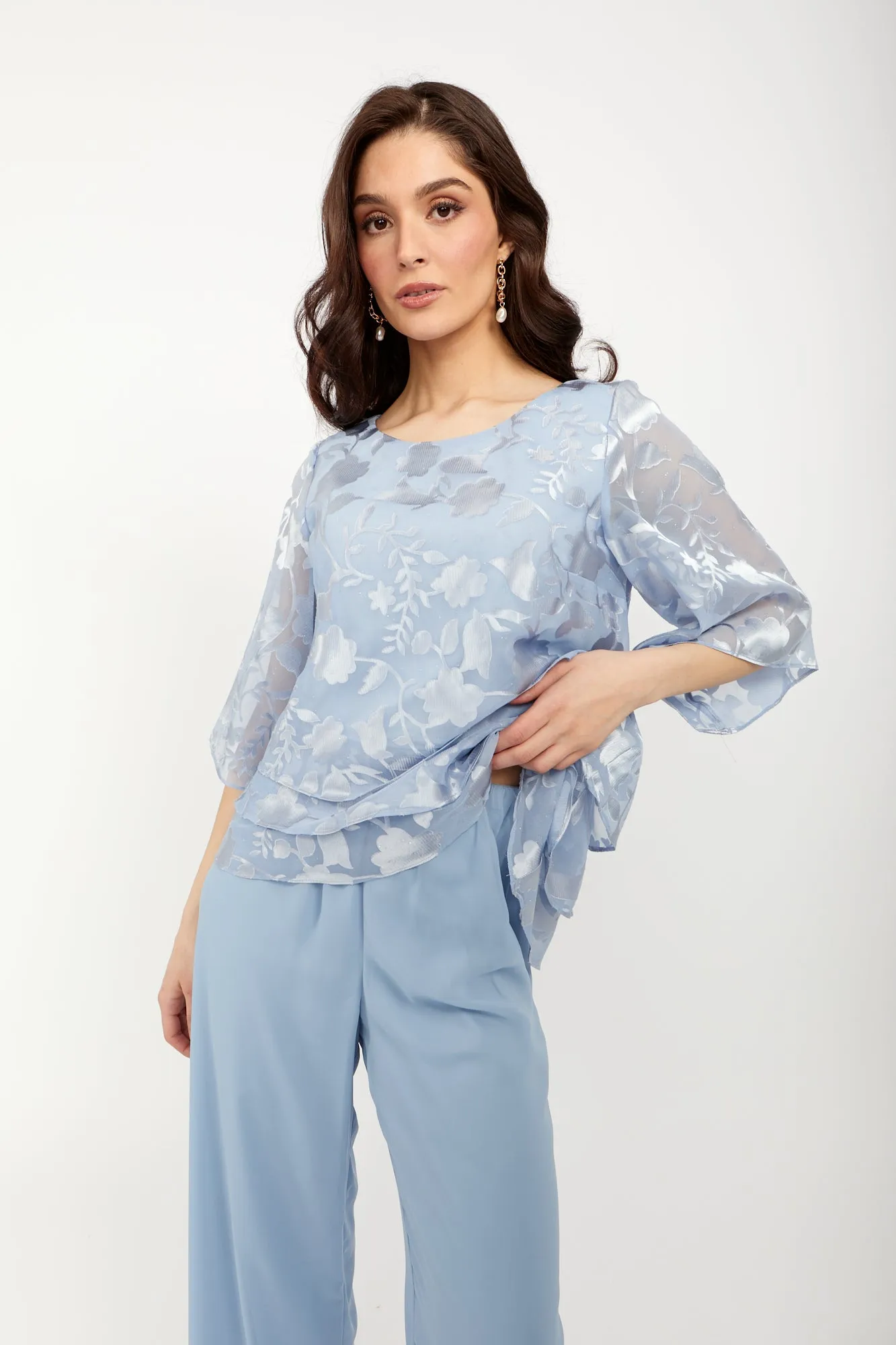 Alex Evenings Full-length Chiffon Trousers 370927 sold by Terry costa product image thumbnail 3