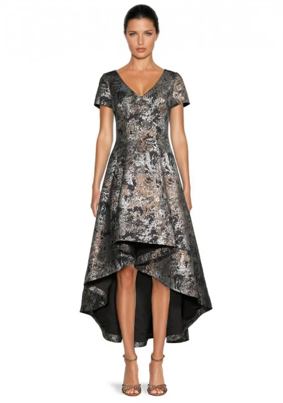 Shani Hi-Lo Jacquard Dress S2238 sold by Terry costa