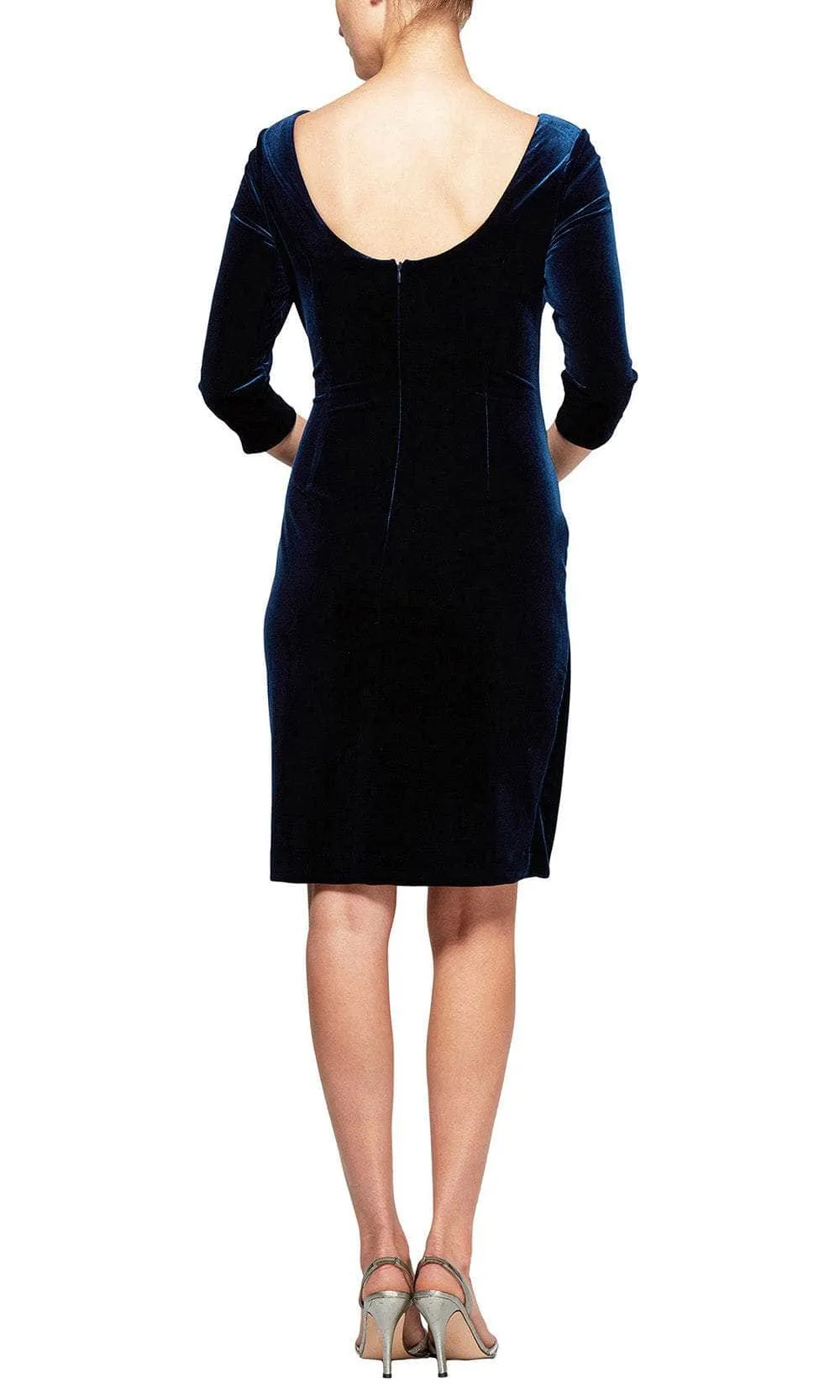 Alex Evenings Quarter Sleeve Velvet Cocktail Dress 1915268 sold by Terry costa product image thumbnail 2