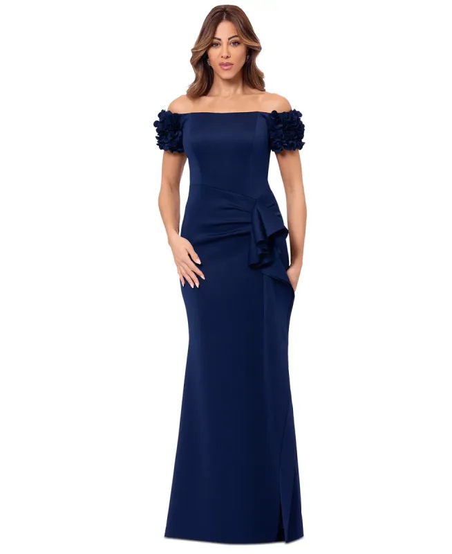 Xscape Evenings Floral Off the Shoulder Dress 6341X sold by Terry costa