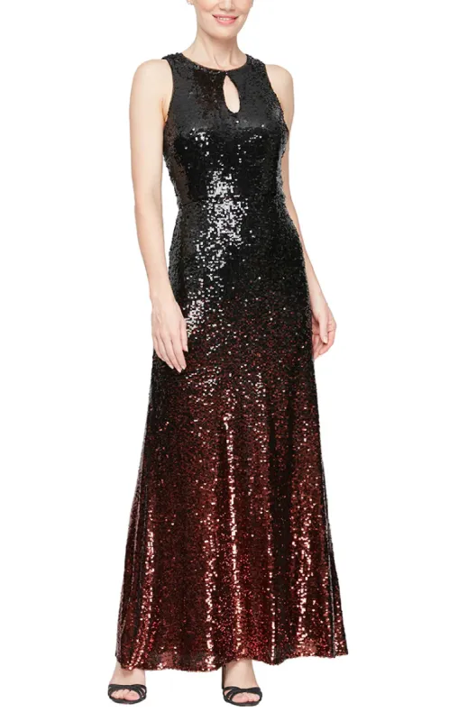 Alex Evenings Sleeveless Ombre Sequin Gown 5196974 sold by Terry costa
