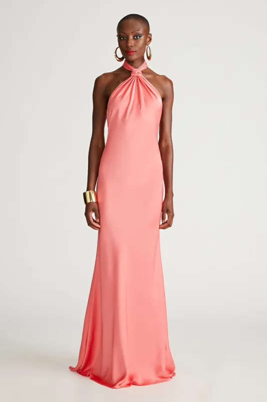 Halston "Emie" Gown In Satin 10111366 sold by Terry costa