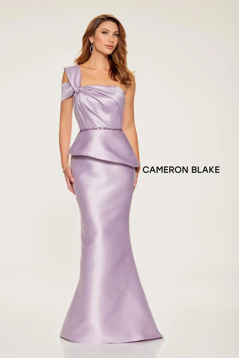Cameron Blake One Shoulder Peplum Evening Dress CB207 sold by Terry costa product image thumbnail 3