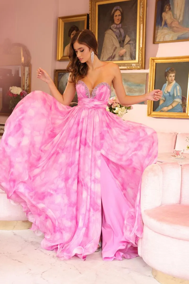 Ava Presley Plunging Strapless Prom Dress 40116 sold by Terry costa product image thumbnail 4