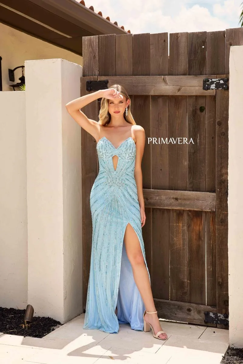 Primavera Couture Strapless Keyhole Long Prom Dress 4309 sold by Terry costa product image thumbnail 3