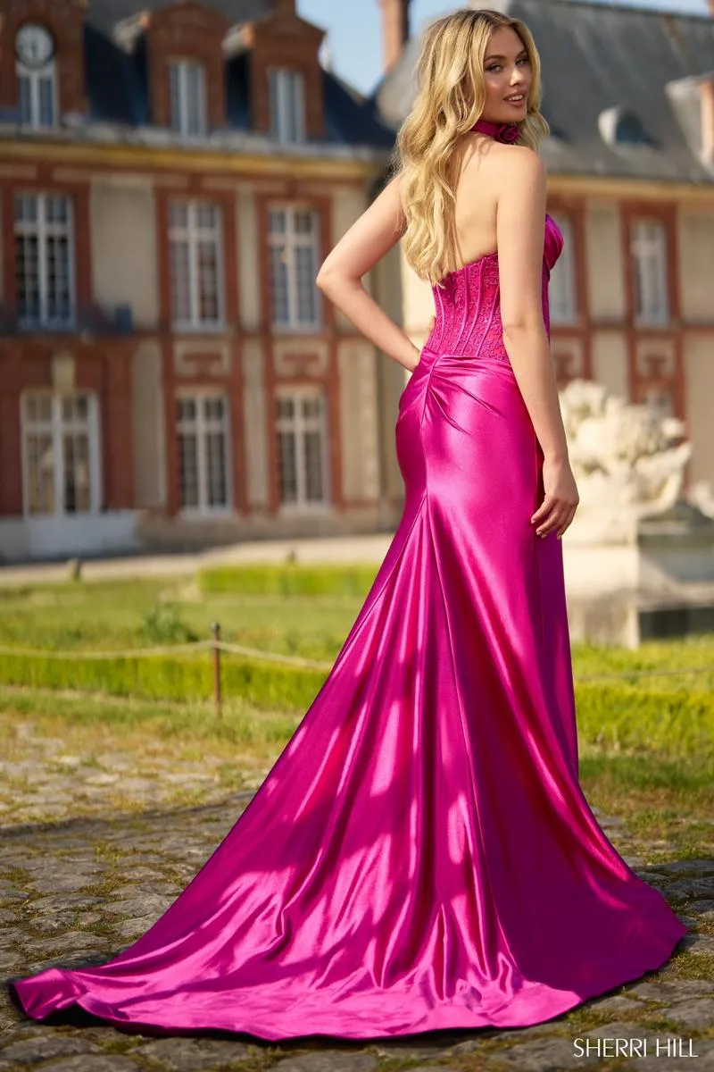 Sherri Hill Lace Corset Long Prom Dress 56969 sold by Terry costa product image thumbnail 2