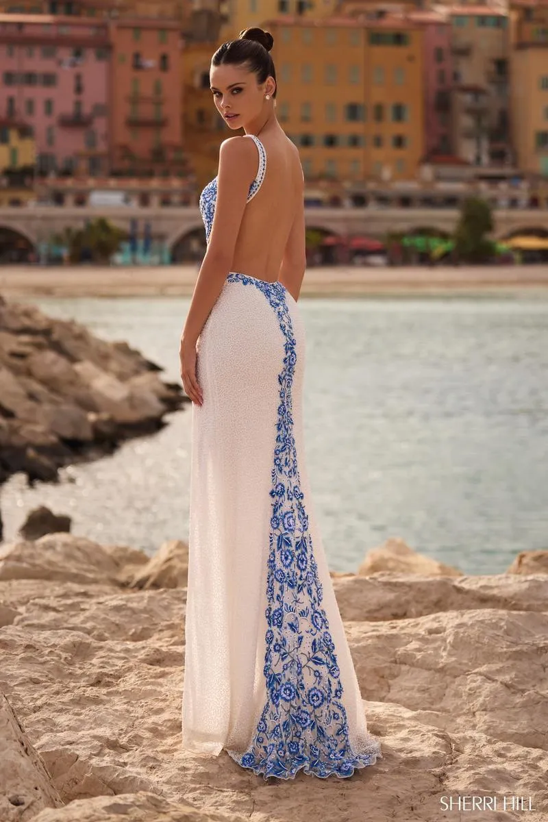 Sherri Hill Beaded Open Back Prom Dress 57143 sold by Terry costa product image thumbnail 2