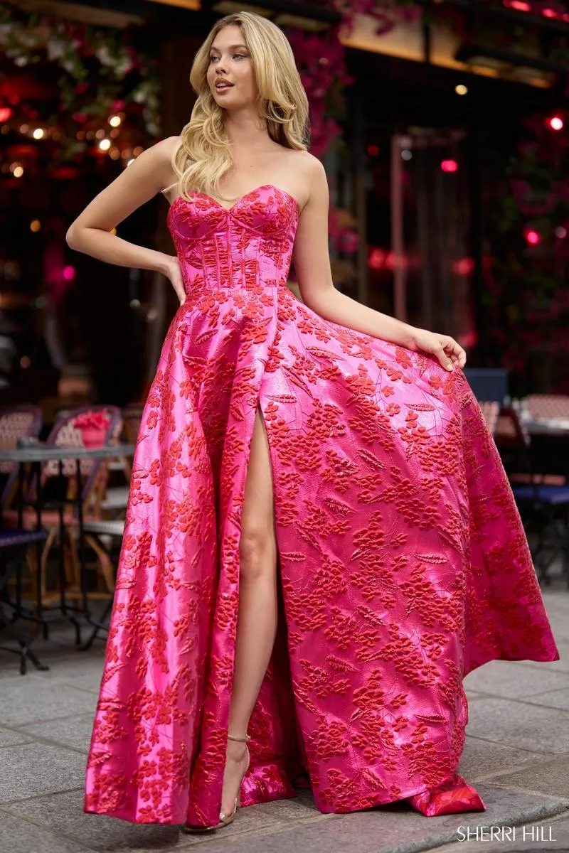 Sherri Hill Corset Brocade Ball Gown Prom Dress 56928 sold by Terry costa