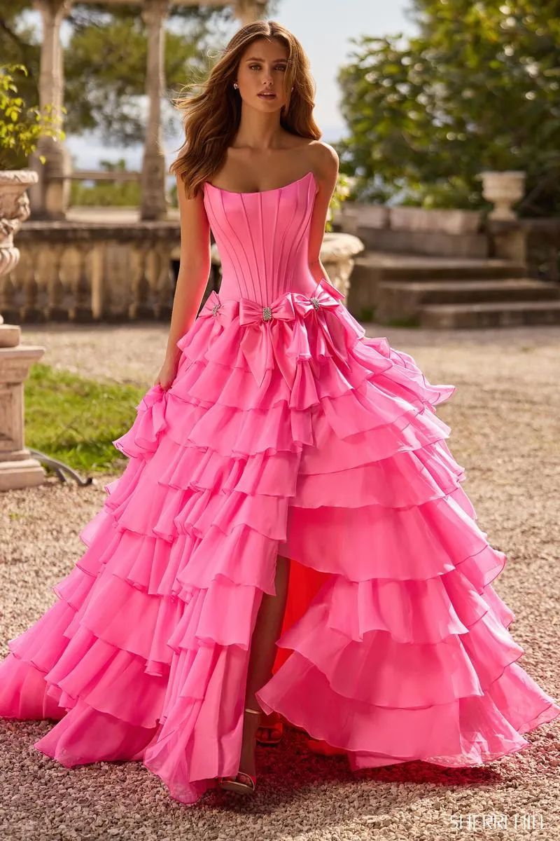 Sherri Hill Corset Ruffle Ball Gown Prom Dress 57225 sold by Terry costa