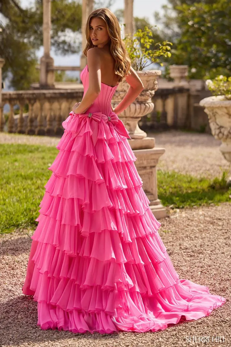 Sherri Hill Corset Ruffle Ball Gown Prom Dress 57225 sold by Terry costa product image thumbnail 2