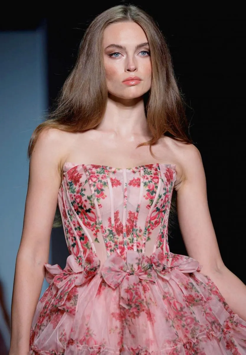 Sherri Hill Strapless Floral Prom Dress Style 57211 sold by Terry costa product image thumbnail 2