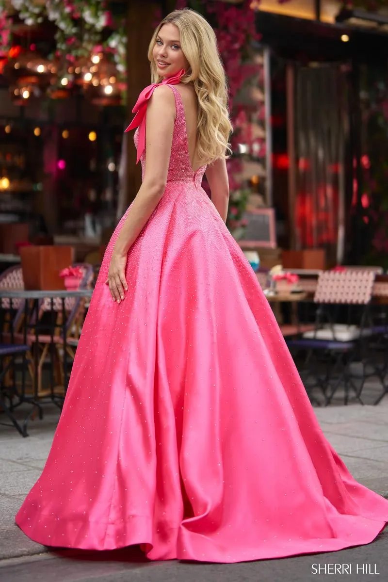 Sherri Hill Bow Shoulder Ball Gown Prom Dress 56929 sold by Terry costa product image thumbnail 2