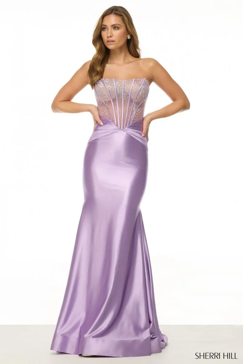 Sherri Hill Exposed Boning Prom Dress 57071 sold by Terry costa product image thumbnail 3