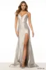 Sherri Hill Satin Illusion Side Prom Dress 57137 sold by Terry costa