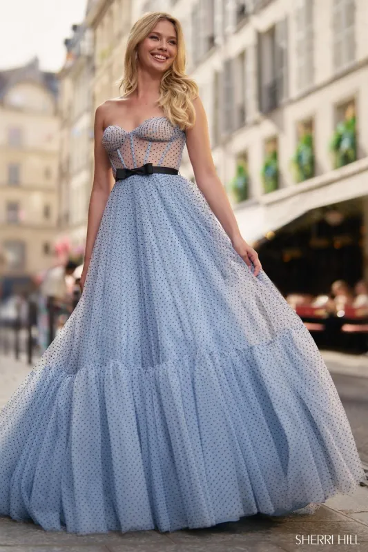 Sherri Hill Illusion Corset Prom Dress 56914 sold by Terry costa