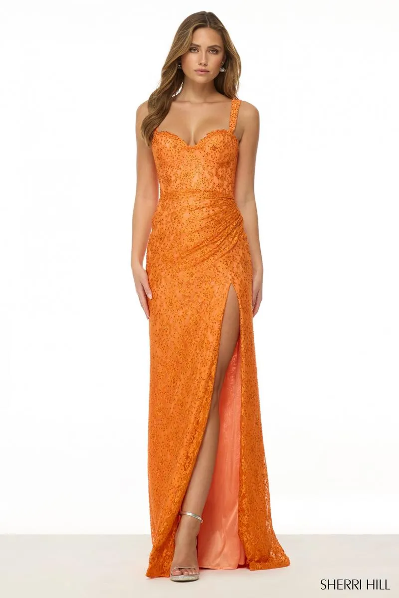 Sherri Hill Hot Stone Lace Prom Dress 57089 sold by Terry costa product image thumbnail 3