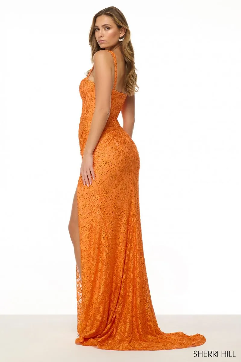 Sherri Hill Hot Stone Lace Prom Dress 57089 sold by Terry costa product image thumbnail 2