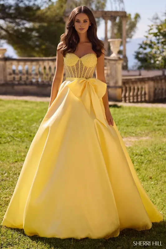 Sherri Hill Illusion Corset Ball Gown Prom Dress 57035 sold by Terry costa