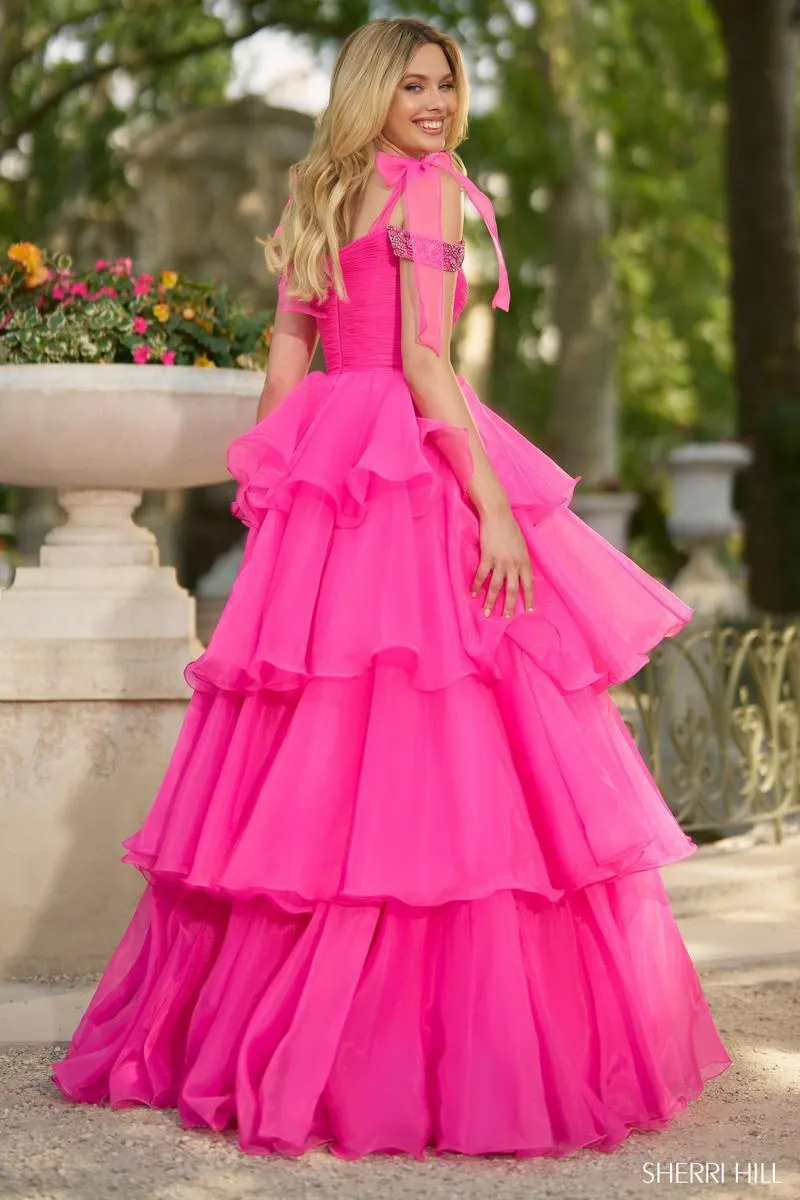 Sherri Hill Ruffle Ball Gown Prom Dress 56927 sold by Terry costa product image thumbnail 2
