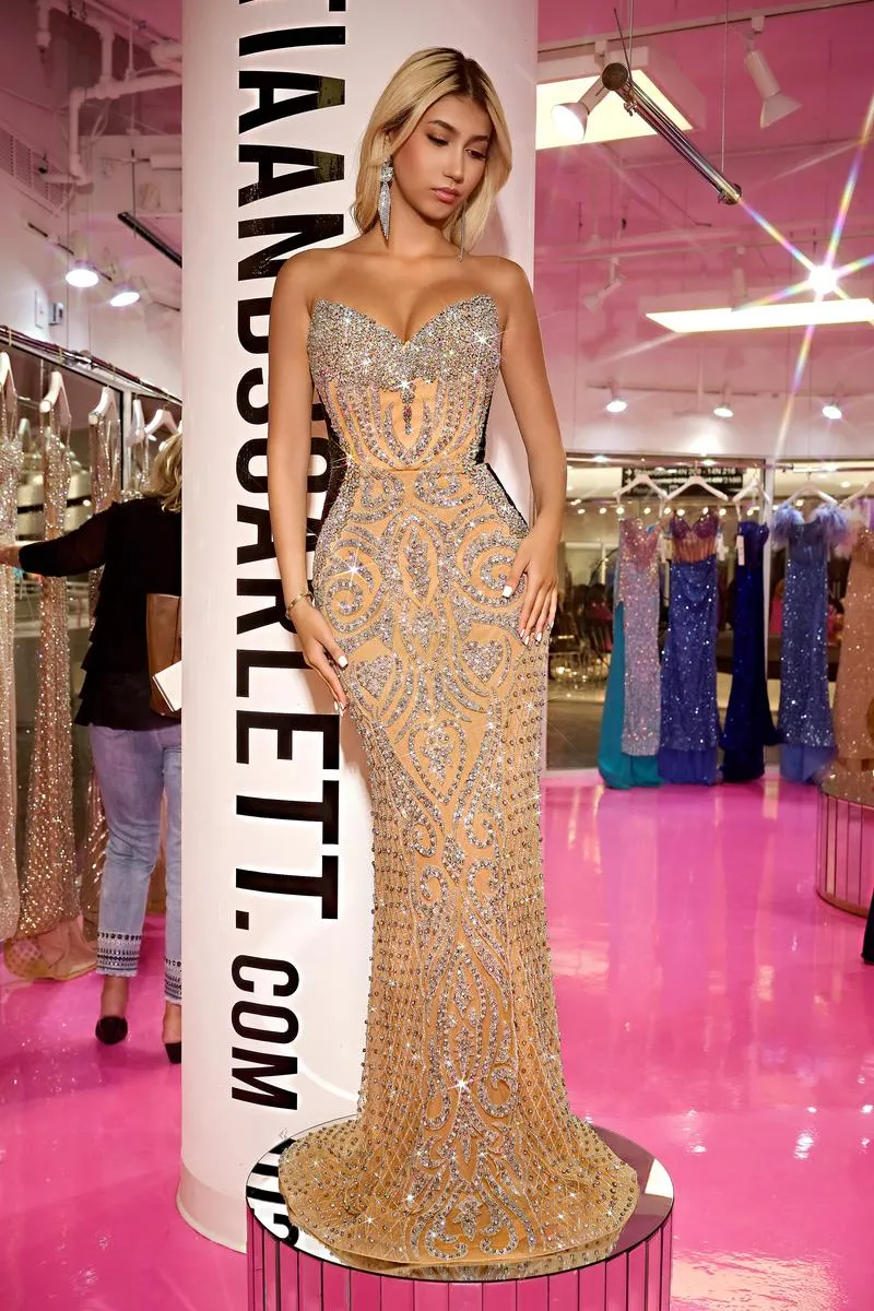 Portia and Scarlett Couture Dress PS24867C sold by Terry costa product image thumbnail 3